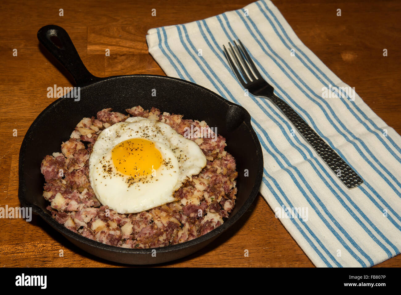 Le corned-beef Hash Banque D'Images