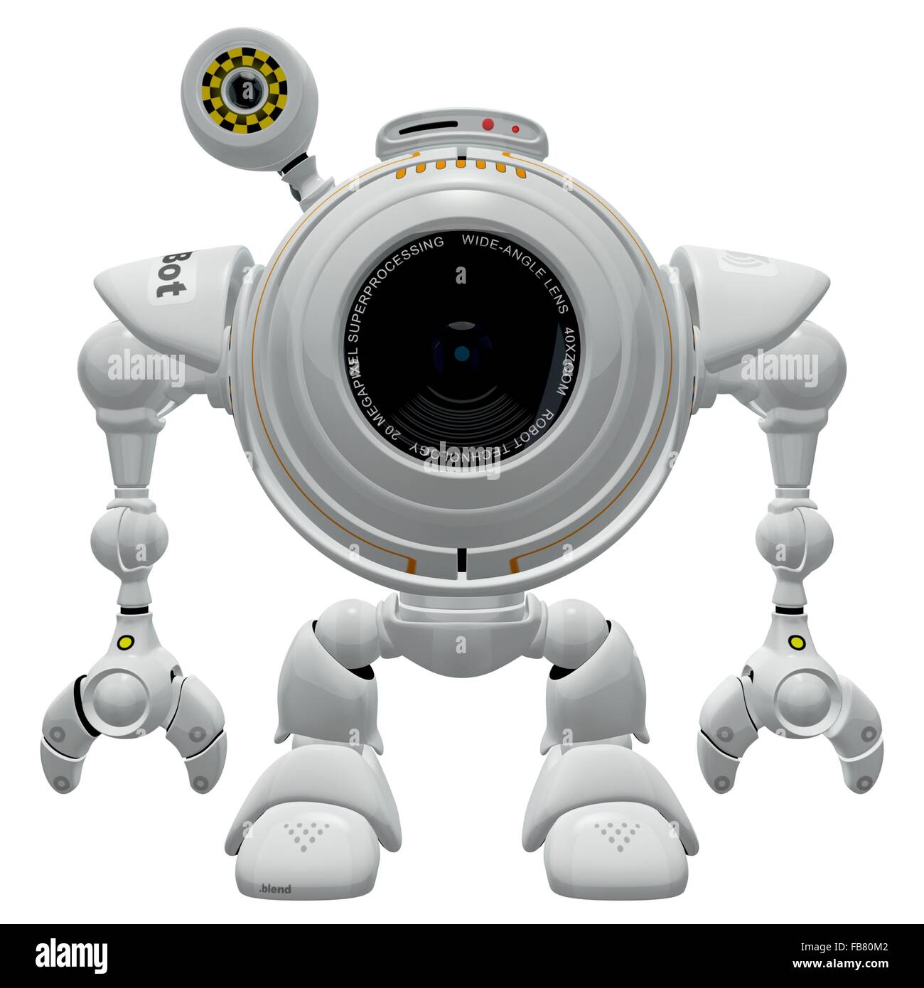 Un robot web cam debout bien droit dans sa position d'onu-posées. C'est une  version très pratique pour quelque chose de plus de lui ou imp mécanique  Photo Stock - Alamy