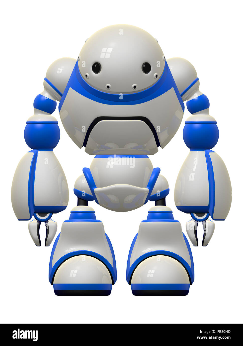 Concept de la sécurité sur internet a apporté à la vie - un grand behomoth d'un robot qui montent la garde au-dessus de votre information. Banque D'Images