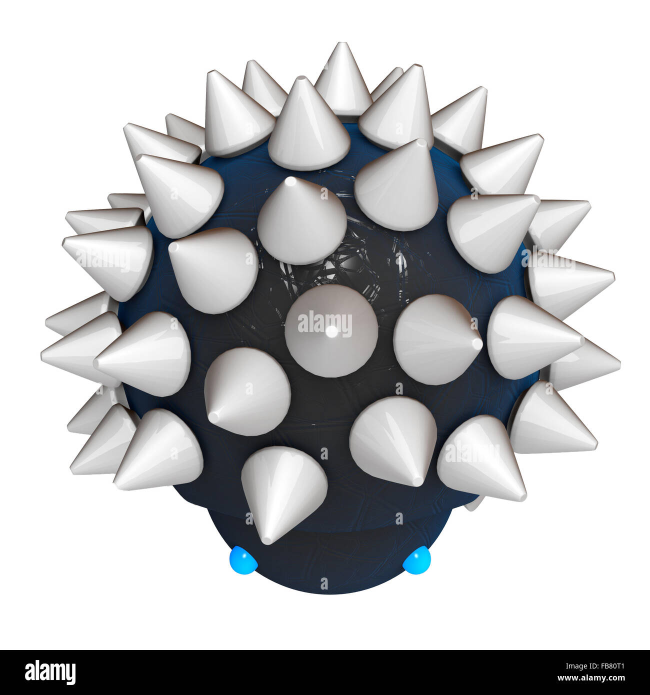 Spikey robot. Une autre séquence de Fibonacci (modèle appliqué à pointes). N'est-il pas mignon ? Est-il d'exploser ? Ou sont les crampons juste un def. Banque D'Images Spikey robot. Une autre séquence de Fibonacci (modèle appliqué à pointes). N'est-il pas mignon ? Est-il d'exploser ? Ou sont les crampons juste un def. Banque D'Images