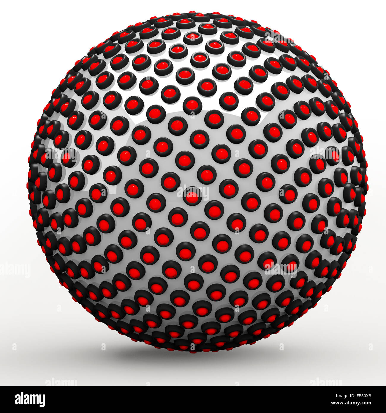 Abstract techno sphère, golden ratio 3d series concept. Doublure de led rouges sphère métallique. Banque D'Images Abstract techno sphère, golden ratio 3d series concept. Doublure de led rouges sphère métallique. Banque D'Images