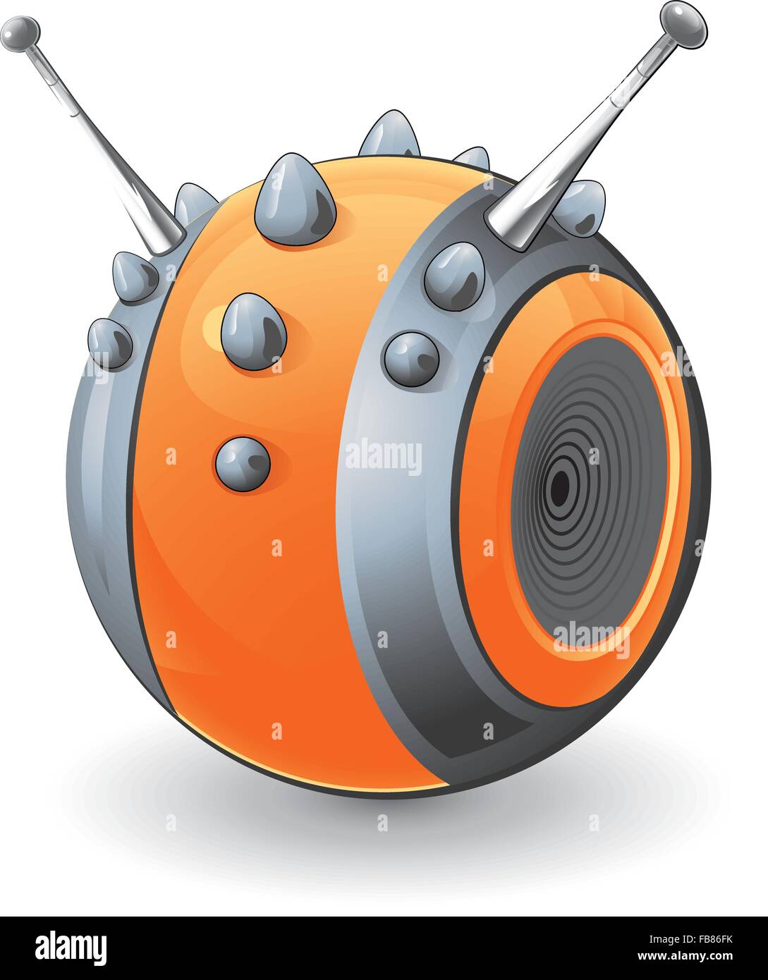 Un vecteur illustration d'un objet conçu de façon abstraite cloutés orange à la grâce tout projet !. Illustration de Vecteur