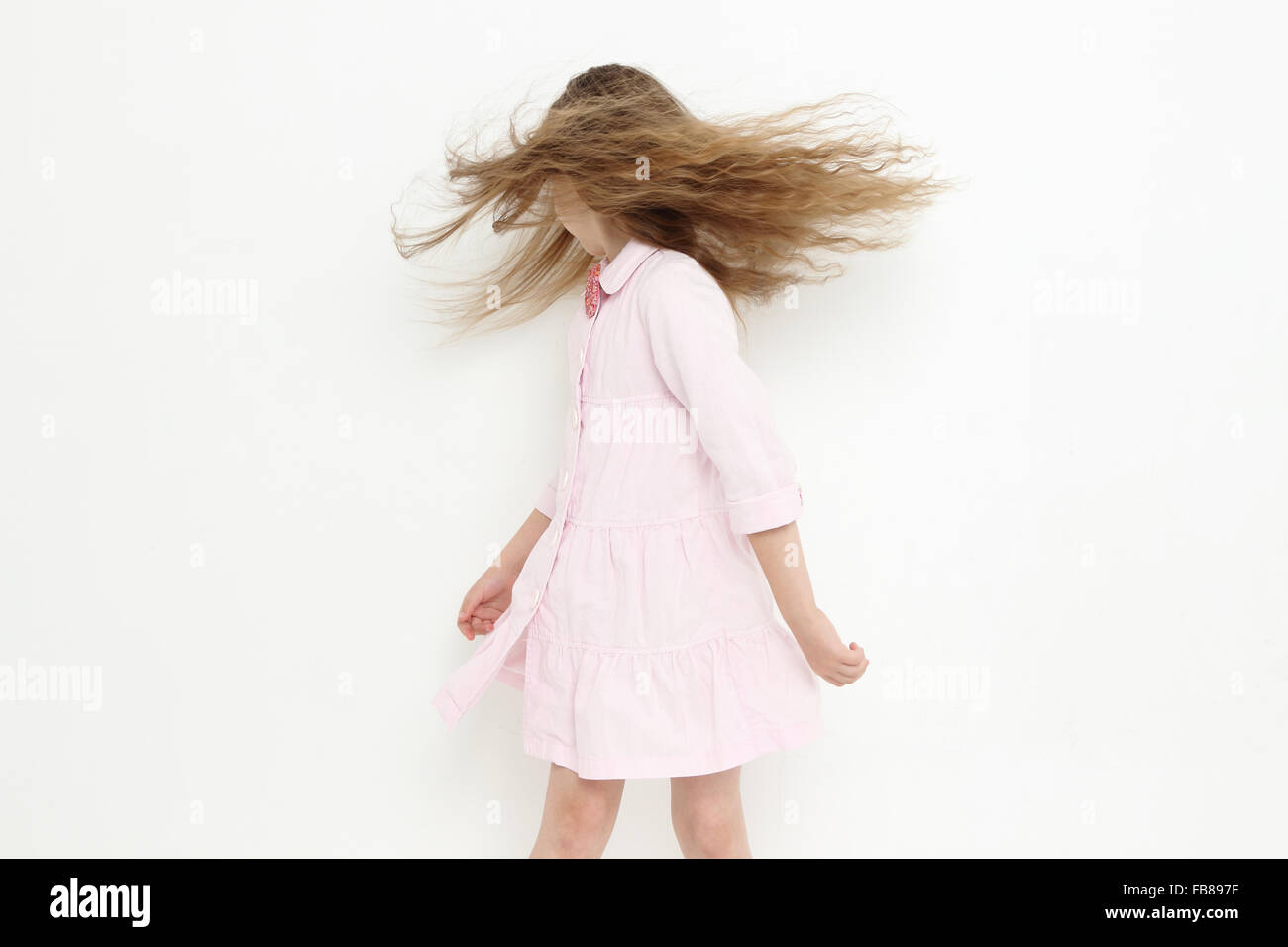 Fashion model avec les cheveux sains Banque D'Images