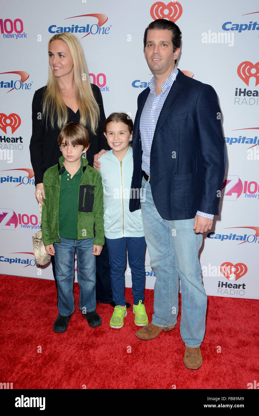 Z100's Jingle Ball 2015 iHeartRadio - Tapis rouge avec des arrivées : Vanessa Haydon, Donald Trump Jr. Où : New York, New York, United States Quand : 11 déc 2015 Banque D'Images