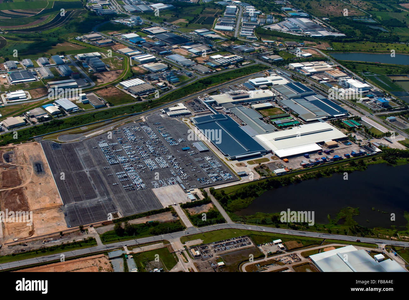 Industrial Estate, l'industrie lourde, fabricant, fabricant d'automobiles en Thaïlande Banque D'Images