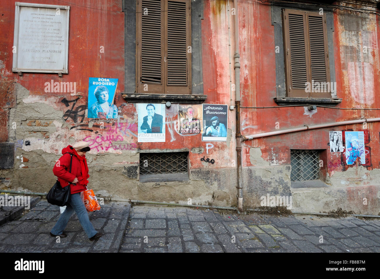 Via San Giuseppe dei Nudi, Quatiere Avvocata, Naples, Campanie, Italie Banque D'Images