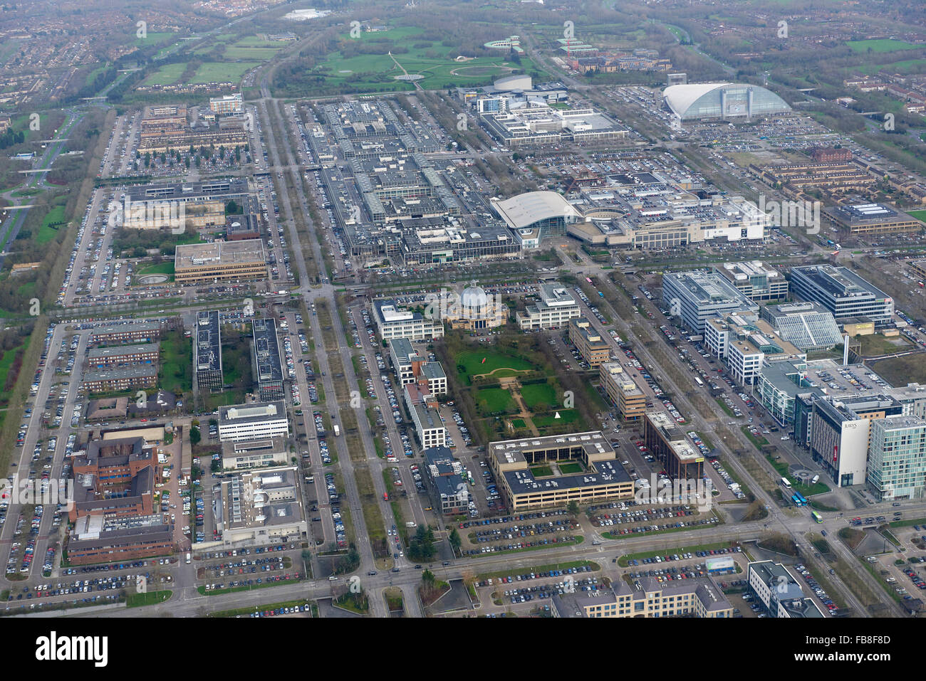 Milton Keynes à partir de l'air, Angleterre du Sud-Est, Royaume-Uni Banque D'Images