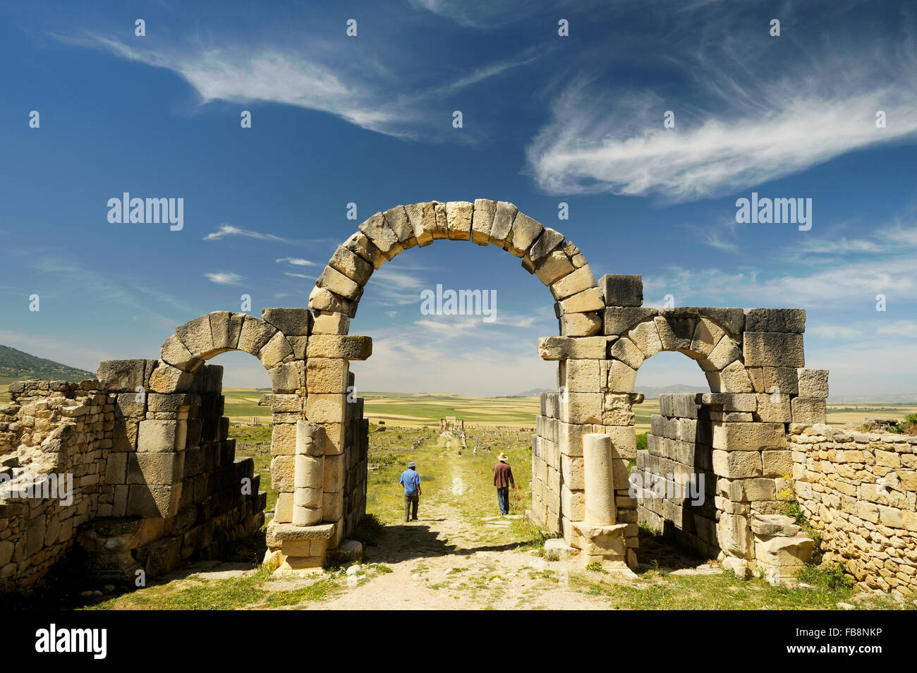 Tingis (Tanger) Gate, Volubilis, Meknès-tafilalet, Maroc Banque D'Images