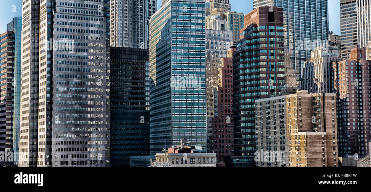 Gratte-ciel de Manhattan, New York City, New York, USA. Banque D'Images