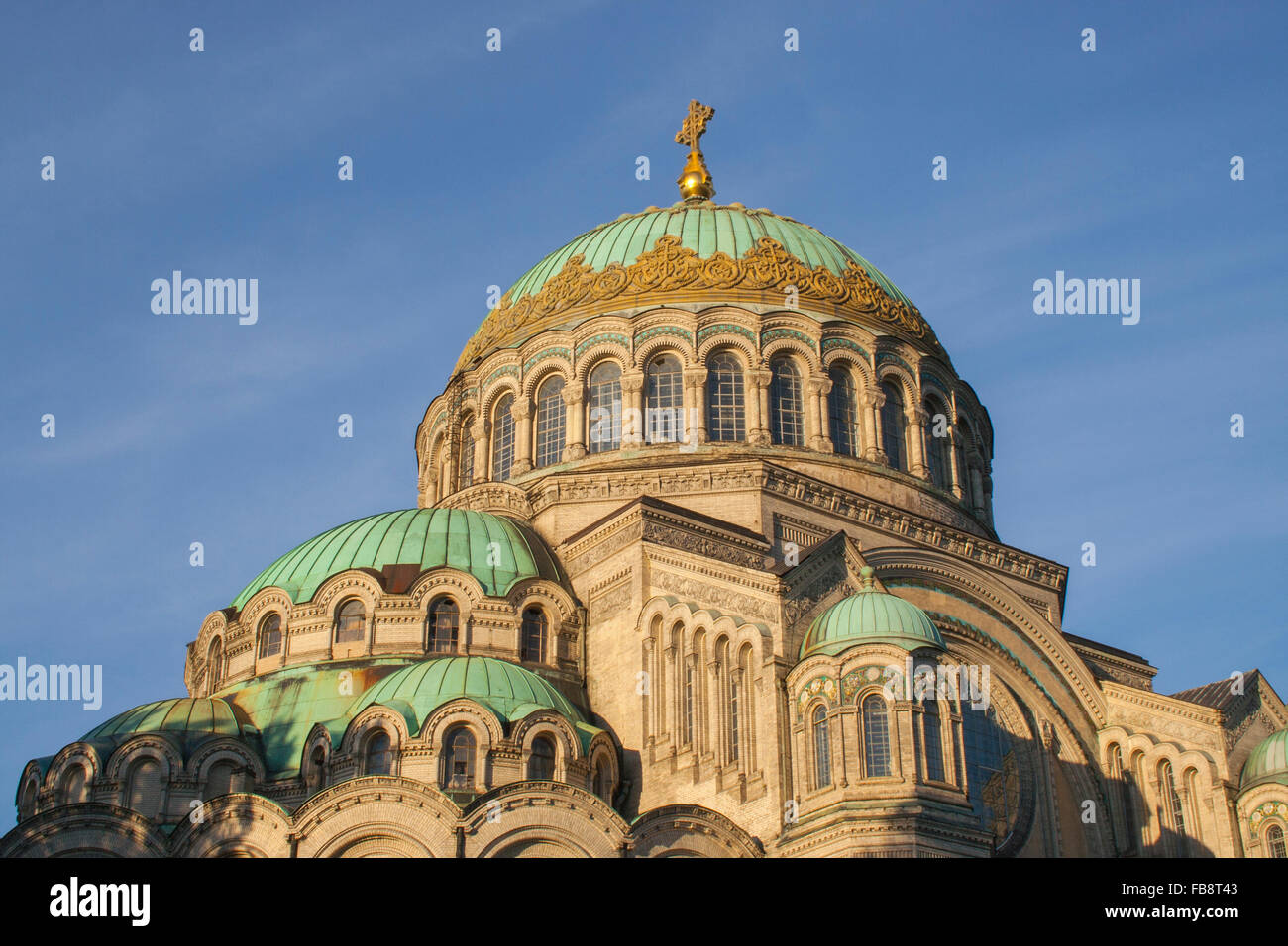 La Russie, Saint-Pétersbourg, Kronstadt, Cathédrale de la Marine Banque D'Images