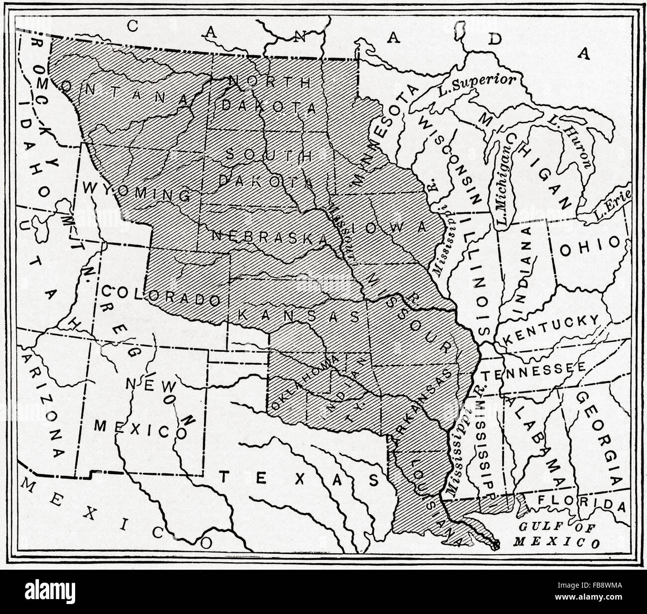 Louisiana Purchase Territory Banque De Photographies Et D images 
