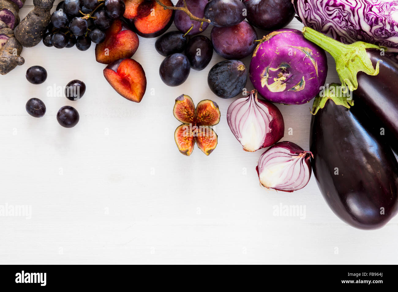Fruits et légumes violet Banque D'Images