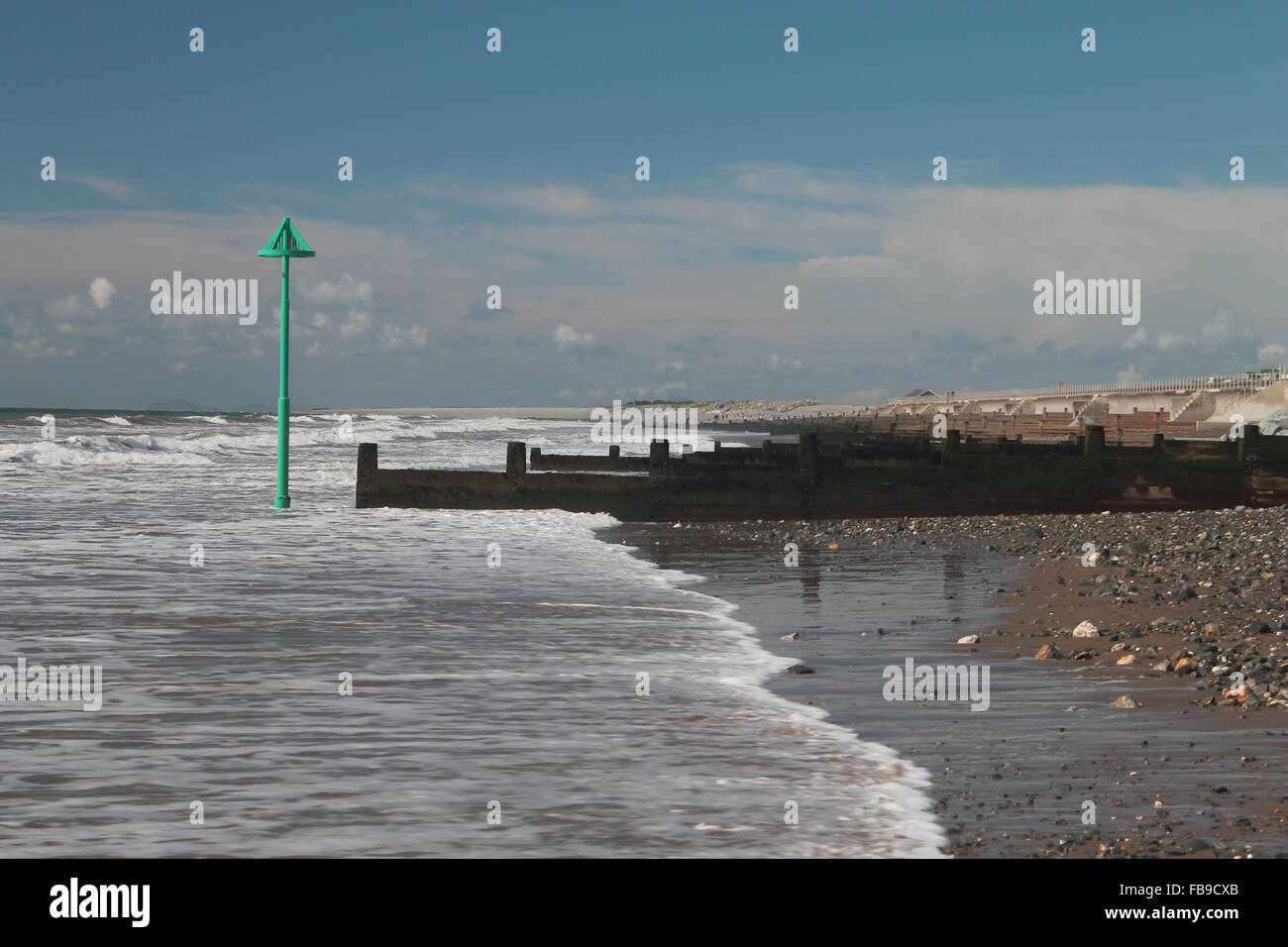 Tywyn beach Mid Wales Banque D'Images