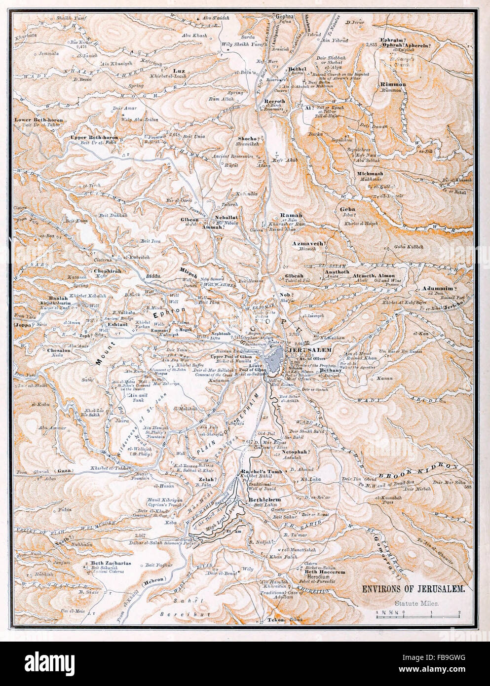 Environs de Jérusalem dans l'Ancien Testament Banque D'Images