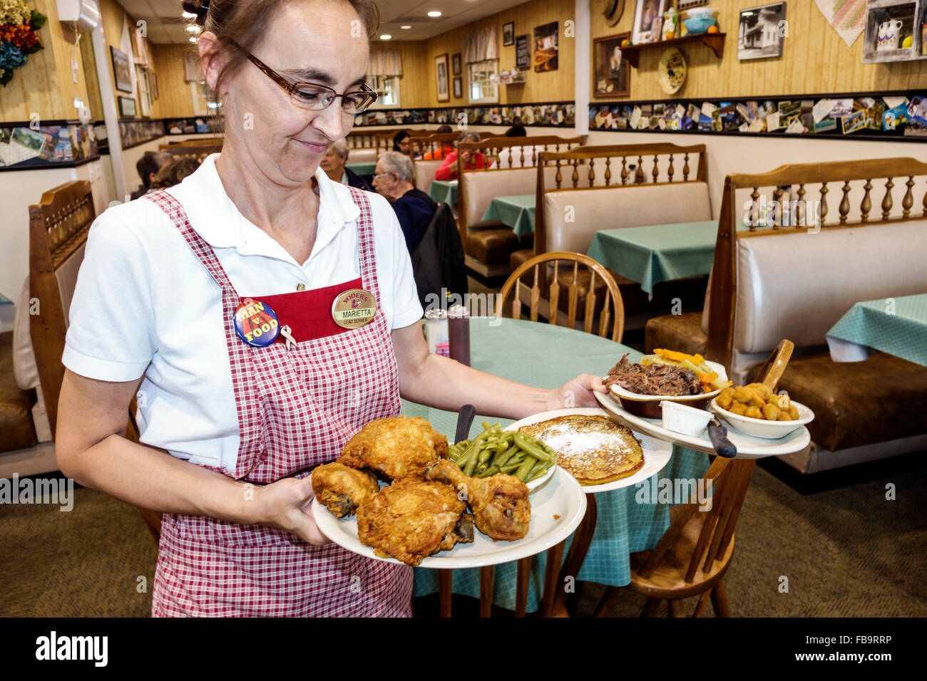 Sarasota Floride, Pinecraft Pine Craft, Amish, communauté, Yoder's Amish Village Restaurant restaurants cuisine manger dehors café cafés bistrot, intérieur i Banque D'Images