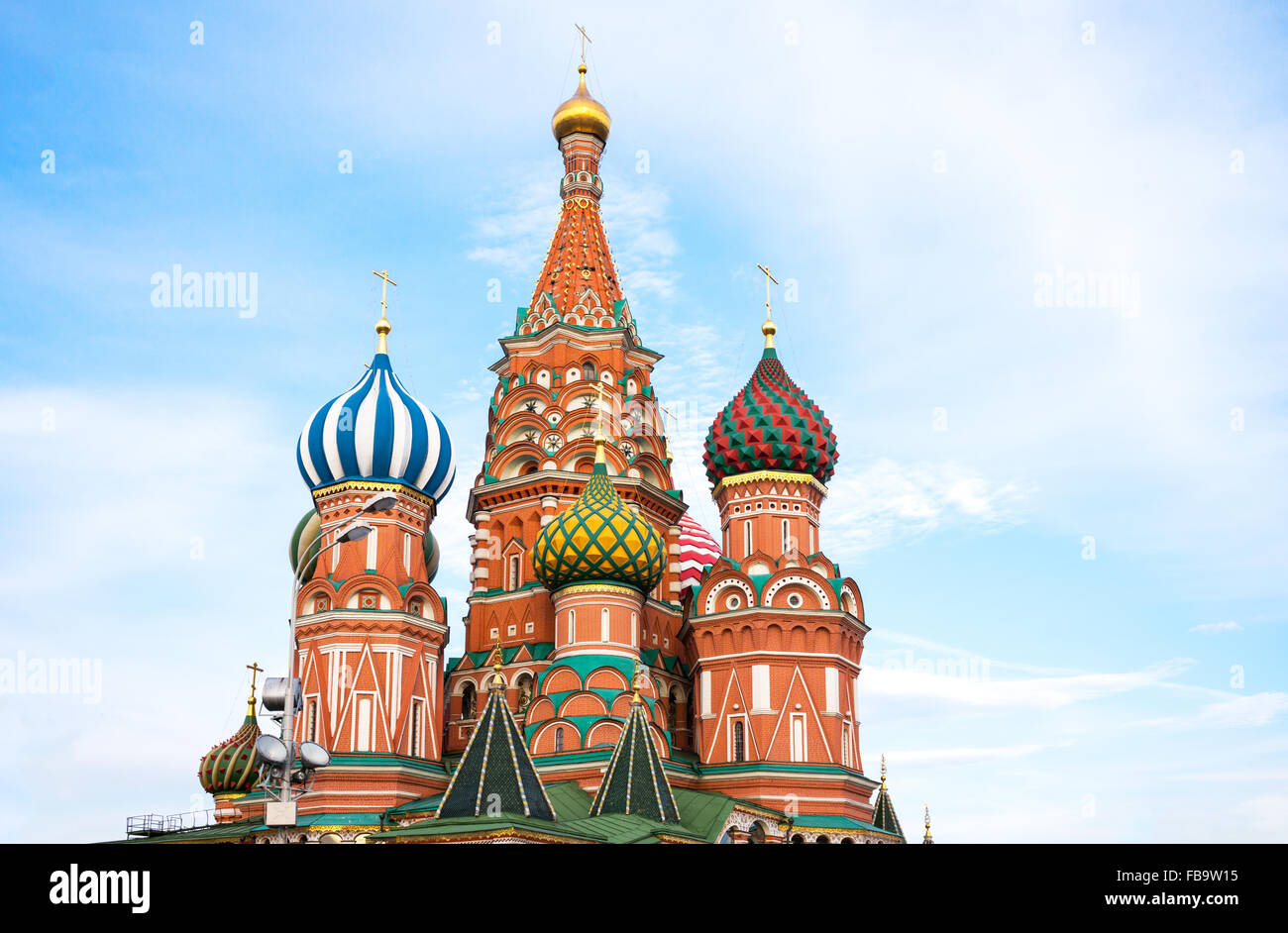 La Russie, Moscou, la Place Rouge, l'église orthodoxe St Basilio Banque D'Images