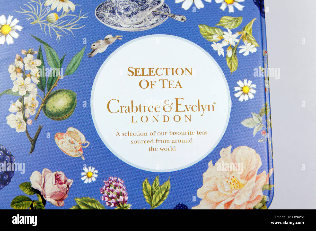 La marque Crabtree & Evelyn plateau boîte de sélection. Banque D'Images