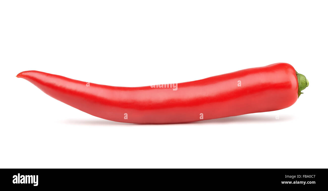 Red chili pepper isolated on white Banque D'Images