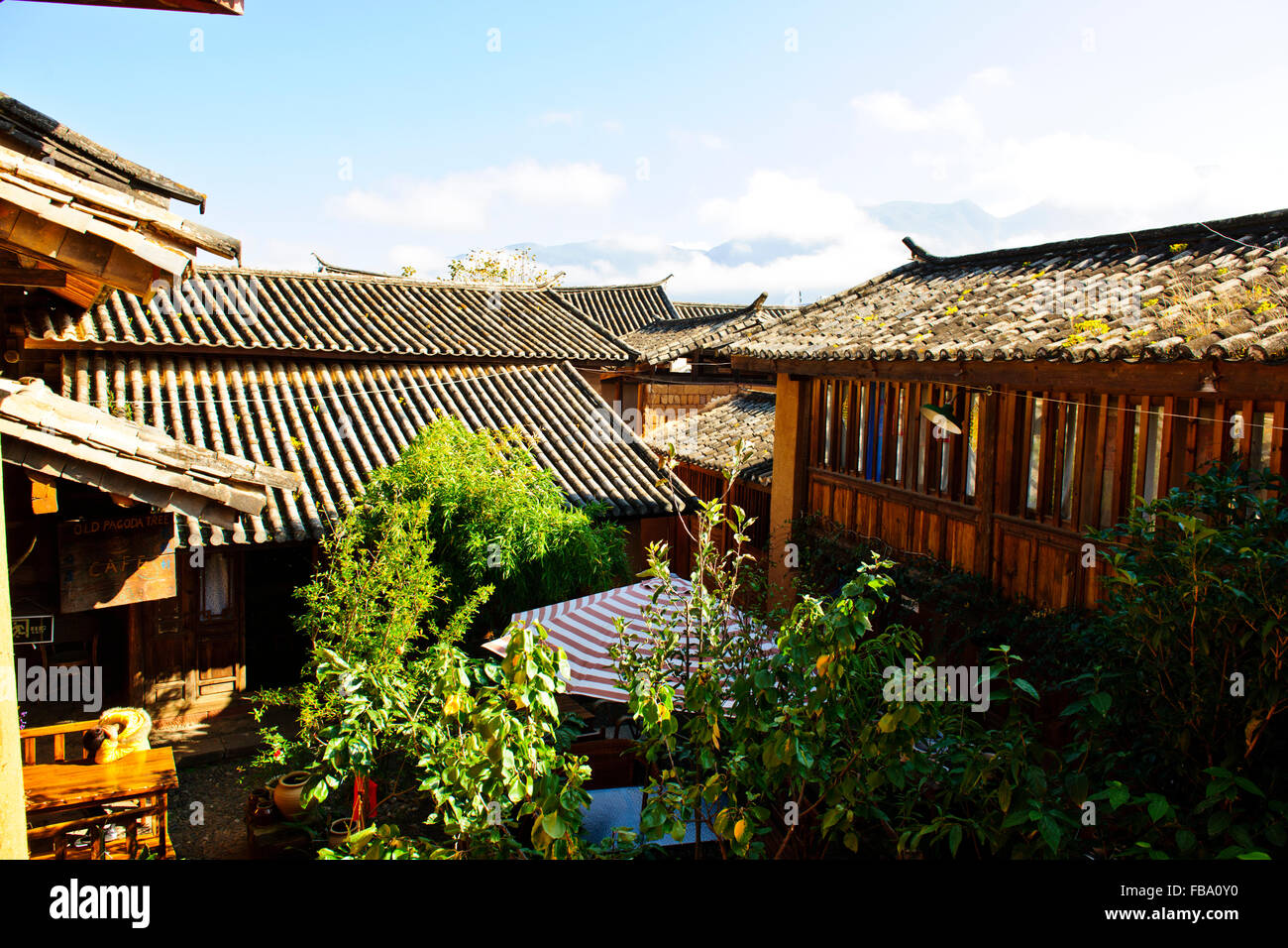 Shaxi, la vieille ville datant de 1451,Sideng Square,Temple,Théâtre,vendredi,Marché,la province du Yunnan en République populaire de Chine, Chine Banque D'Images