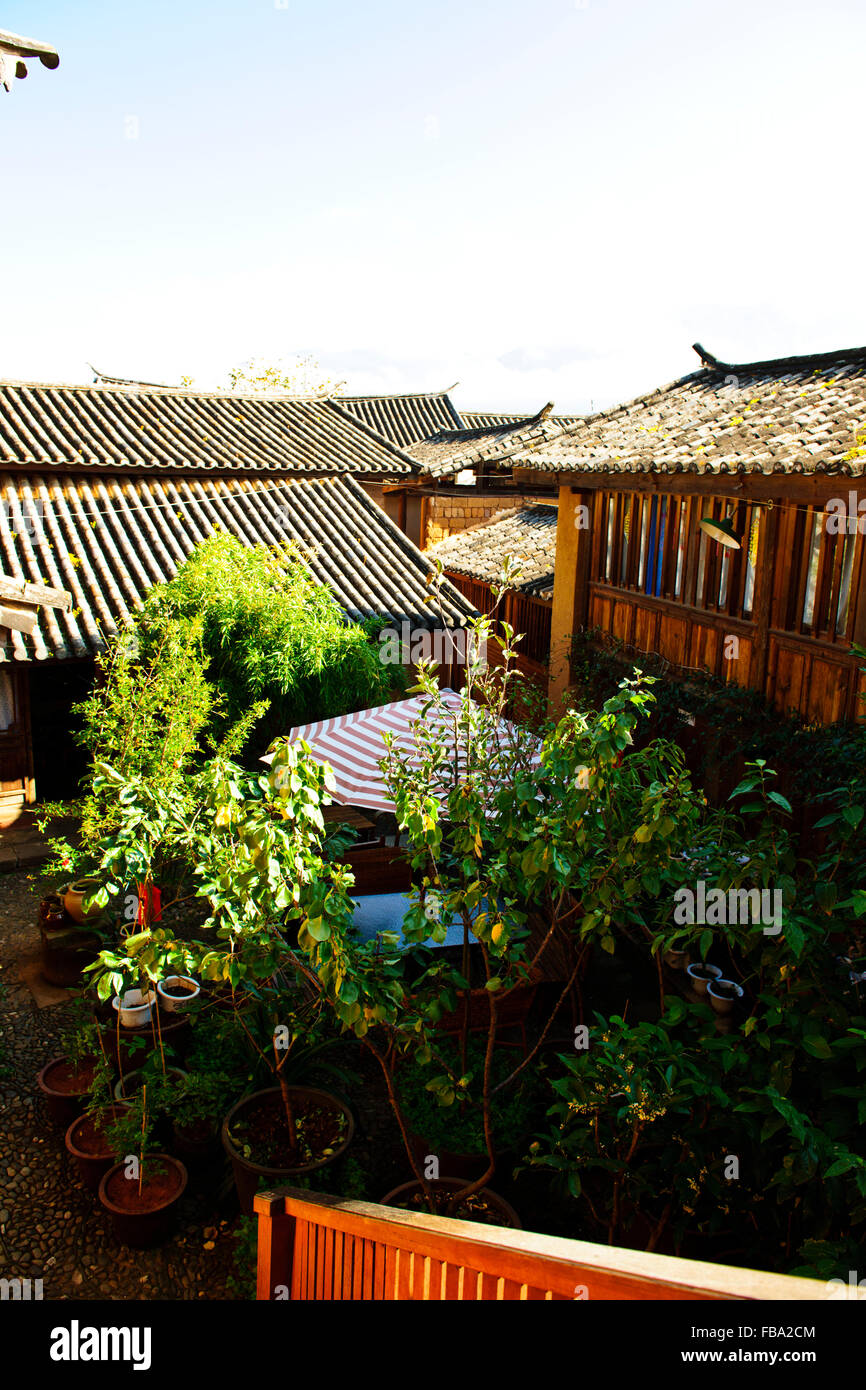 Shaxi, la vieille ville datant de 1451,Sideng Square,Temple,Théâtre,vendredi,Marché,la province du Yunnan en République populaire de Chine, Chine Banque D'Images
