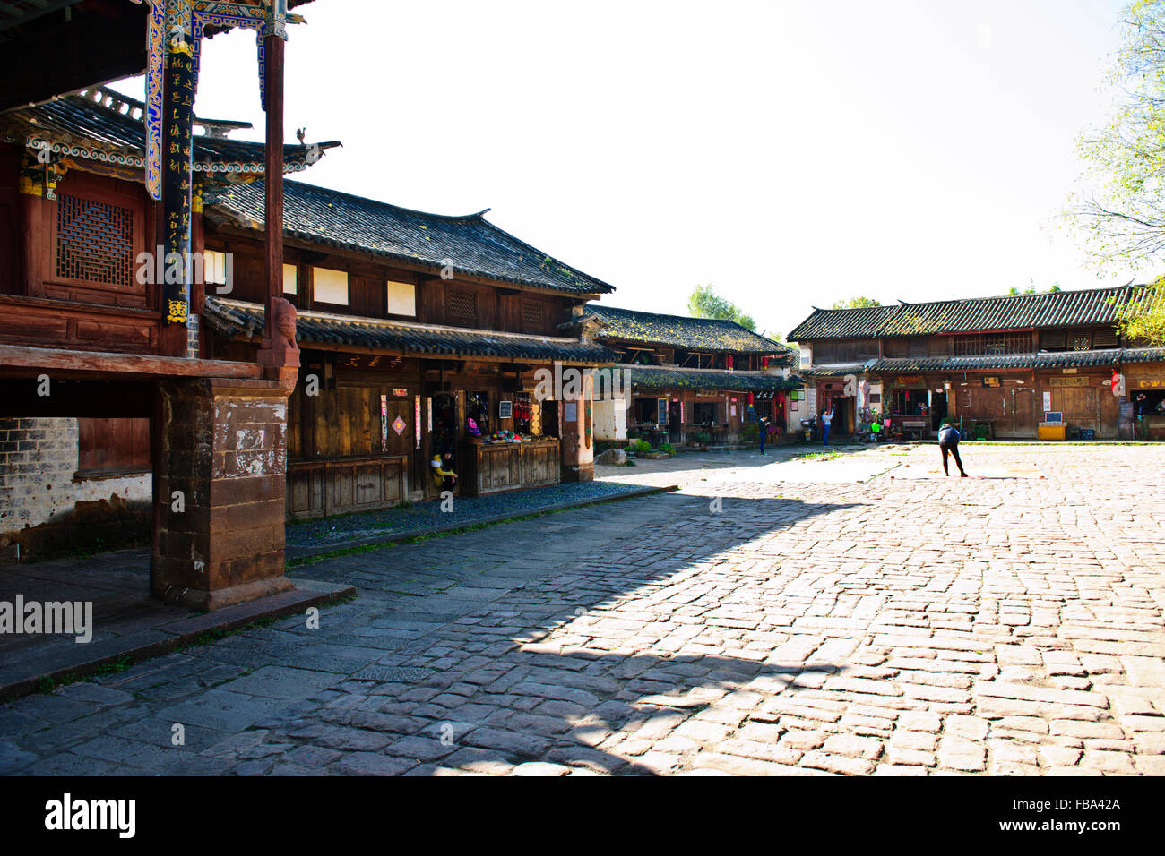 Shaxi, la vieille ville datant de 1451,Sideng Square,Temple,Théâtre,vendredi,Marché,la province du Yunnan en République populaire de Chine, Chine Banque D'Images