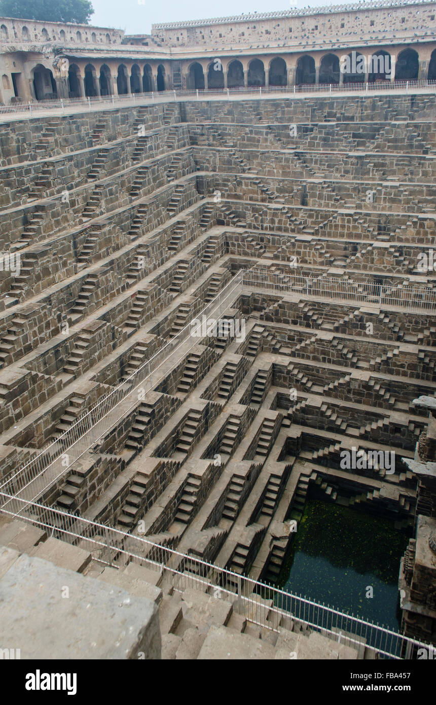 Chand Baori bien étape Banque D'Images