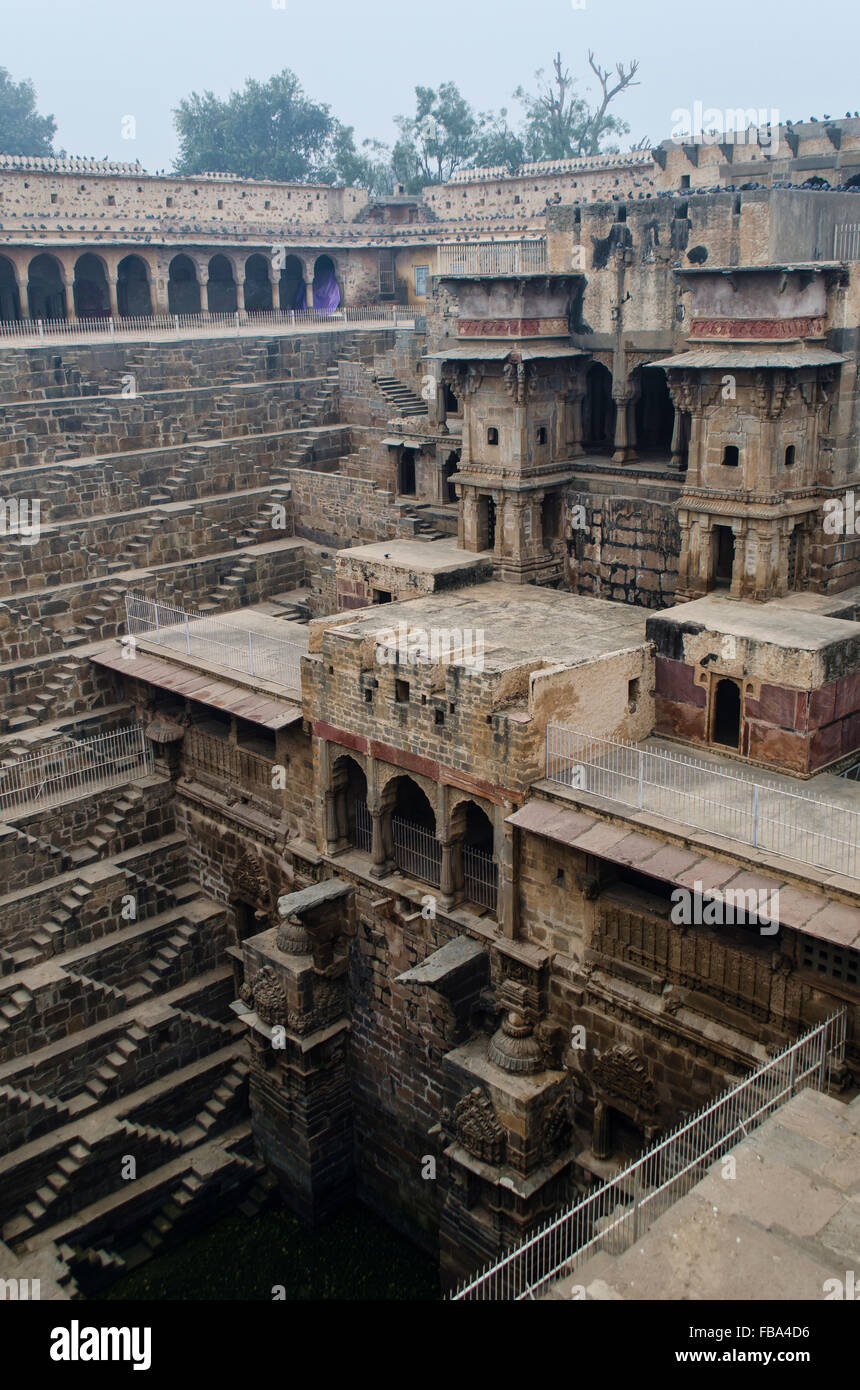 Chand Baori bien étape Banque D'Images