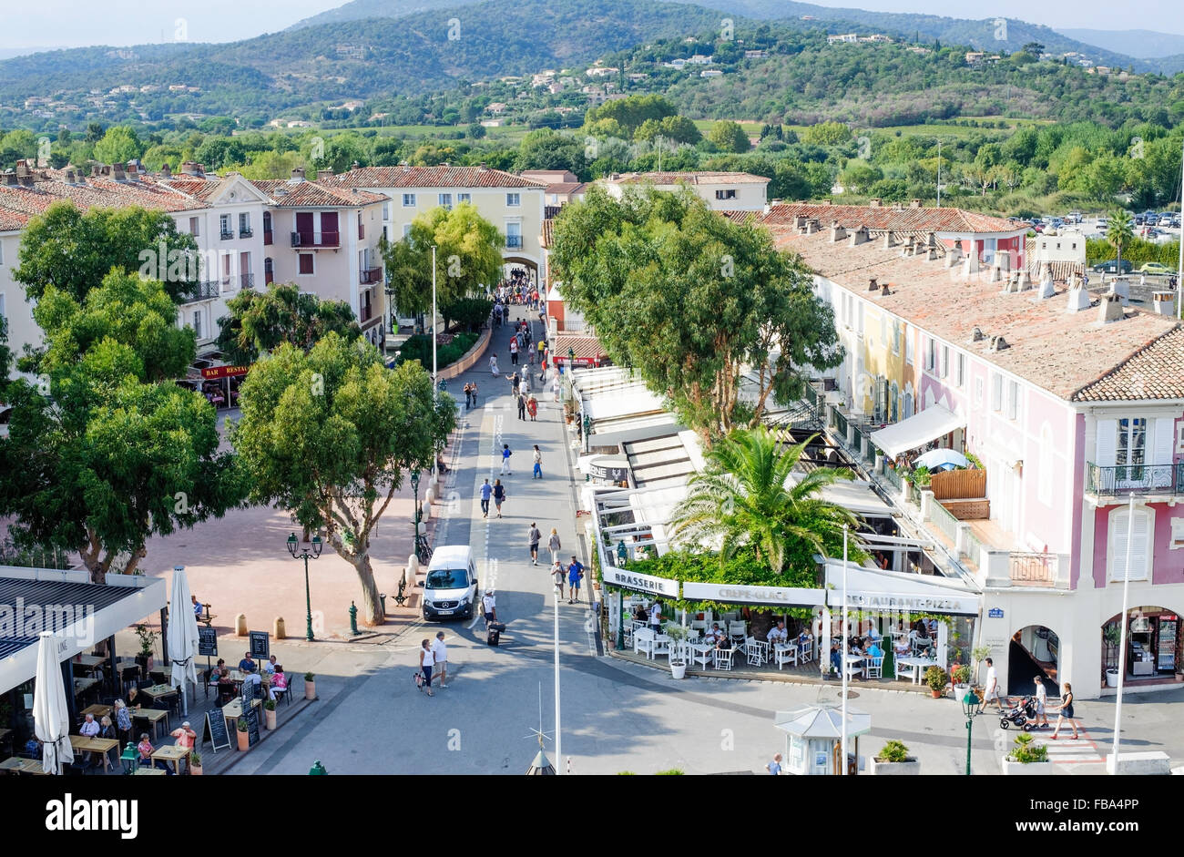 Port Grimaud, Main street, Côte d'Azur, France Banque D'Images