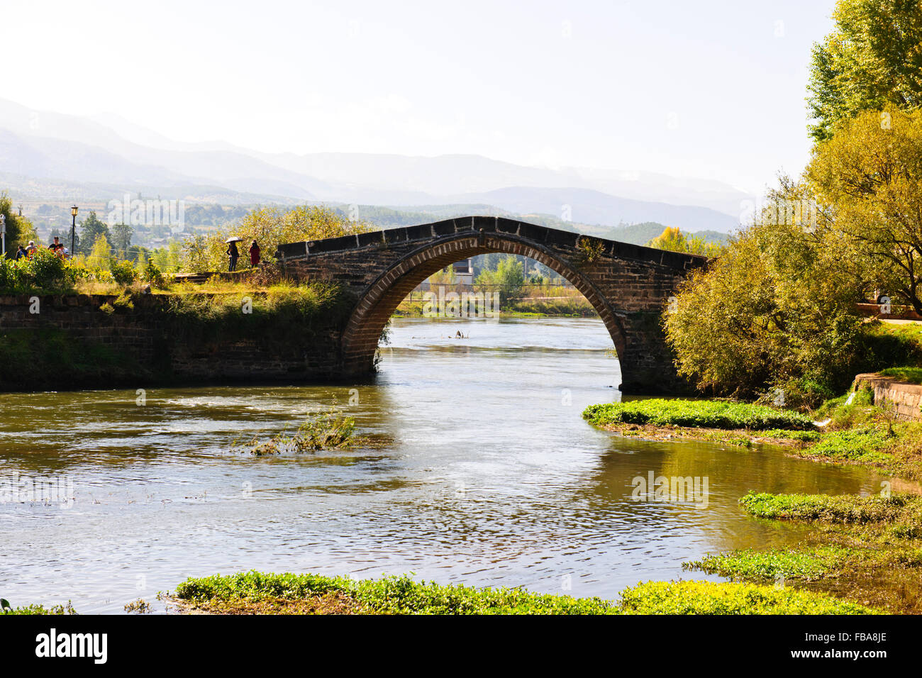Shaxi, la vieille ville datant de 1451,Sideng Square,Temple,Théâtre,vendredi,Marché,la province du Yunnan en République populaire de Chine, Chine Banque D'Images
