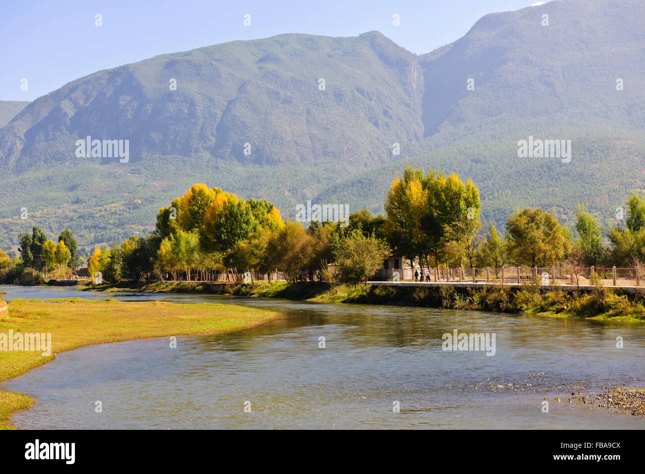 Shaxi, la vieille ville datant de 1451,Sideng Square,Temple,Théâtre,vendredi,Marché,la province du Yunnan en République populaire de Chine, Chine Banque D'Images