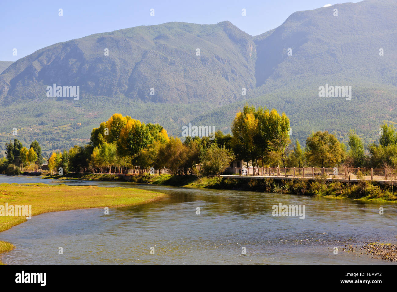 Shaxi, la vieille ville datant de 1451,Sideng Square,Temple,Théâtre,vendredi,Marché,la province du Yunnan en République populaire de Chine, Chine Banque D'Images