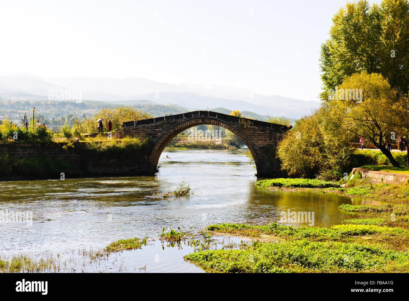 Shaxi, la vieille ville datant de 1451,Sideng Square,Temple,Théâtre,vendredi,Marché,la province du Yunnan en République populaire de Chine, Chine Banque D'Images
