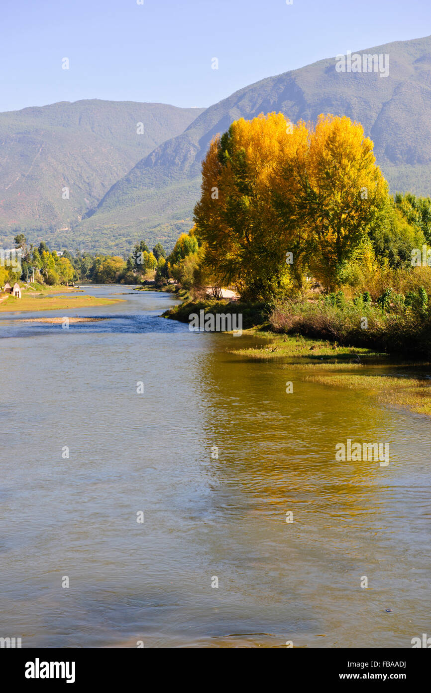 Shaxi, la vieille ville datant de 1451,Sideng Square,Temple,Théâtre,vendredi,Marché,la province du Yunnan en République populaire de Chine, Chine Banque D'Images