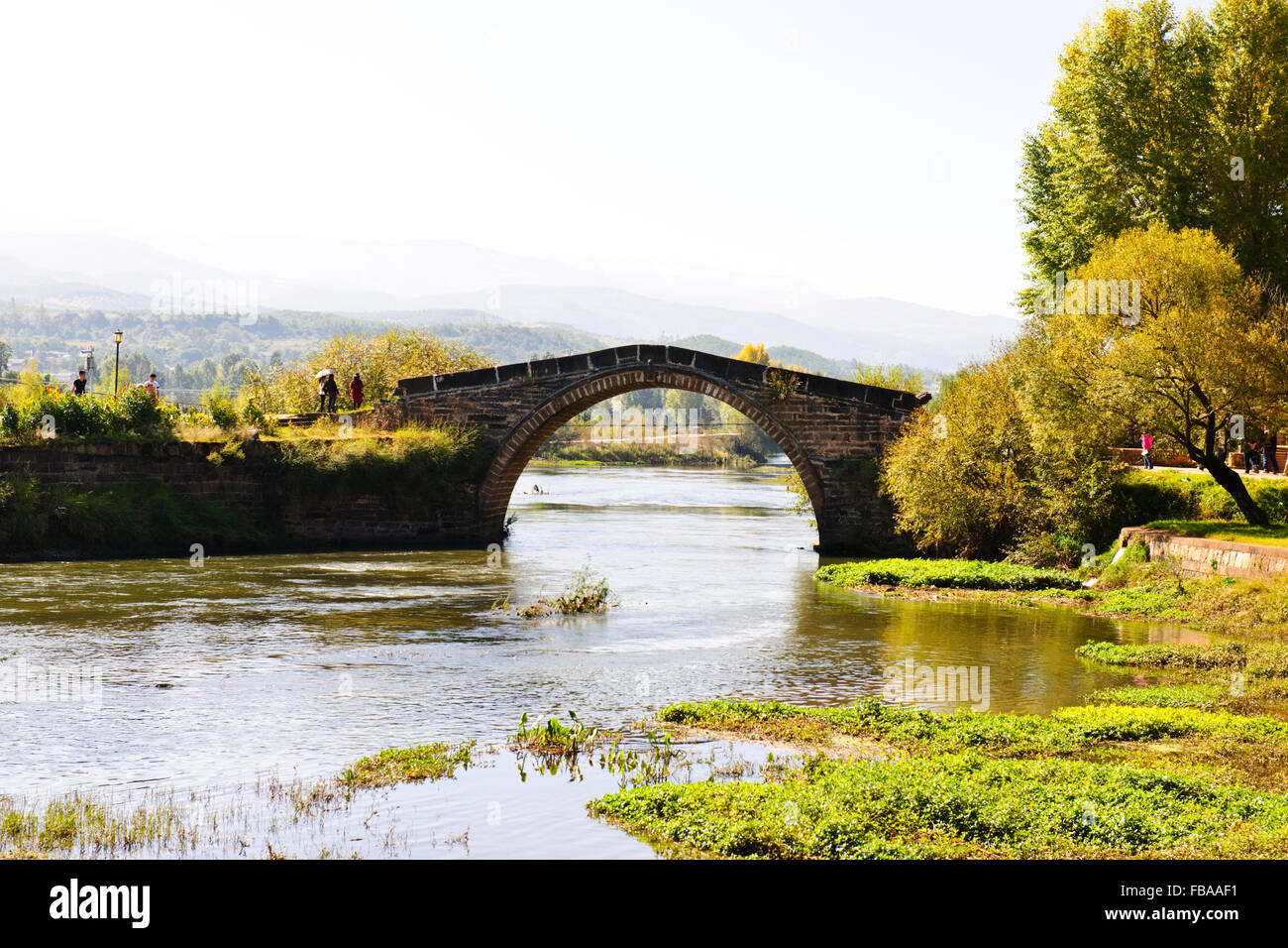 Shaxi, la vieille ville datant de 1451,Sideng Square,Temple,Théâtre,vendredi,Marché,la province du Yunnan en République populaire de Chine, Chine Banque D'Images