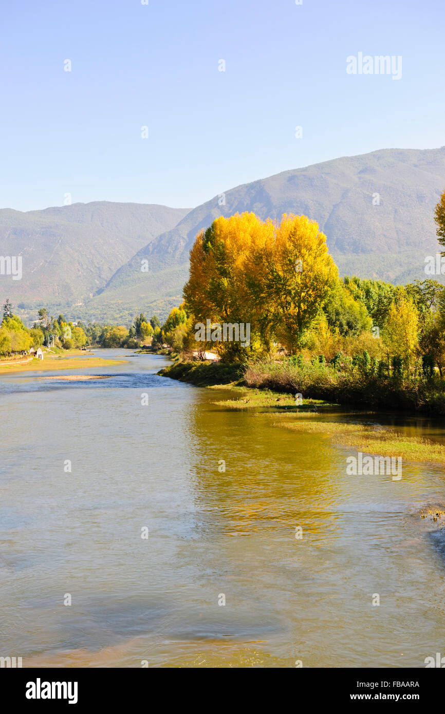 Shaxi, la vieille ville datant de 1451,Sideng Square,Temple,Théâtre,vendredi,Marché,la province du Yunnan en République populaire de Chine, Chine Banque D'Images
