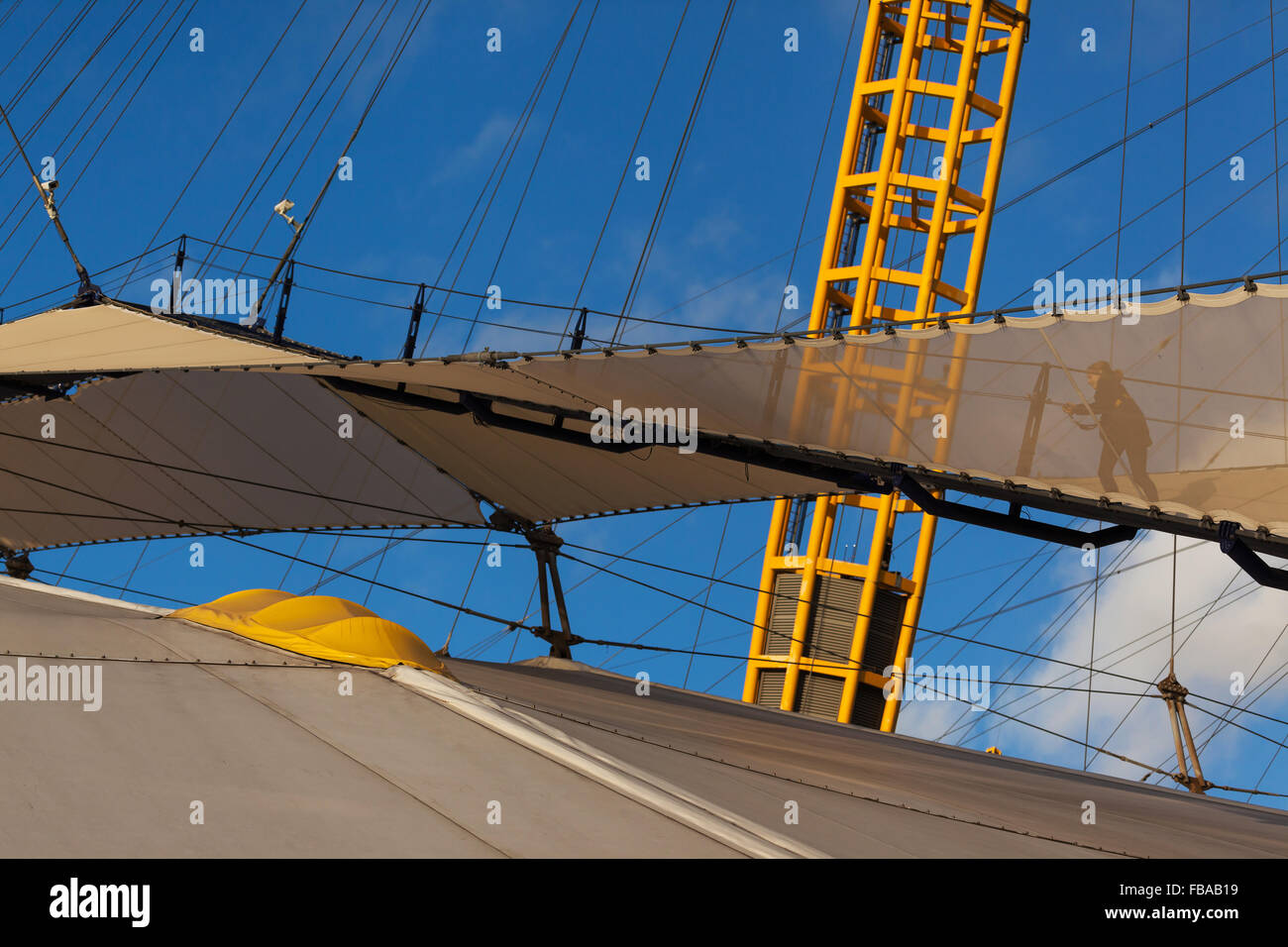 Auvent au-dessus de O2 (Londres, UK) Banque D'Images