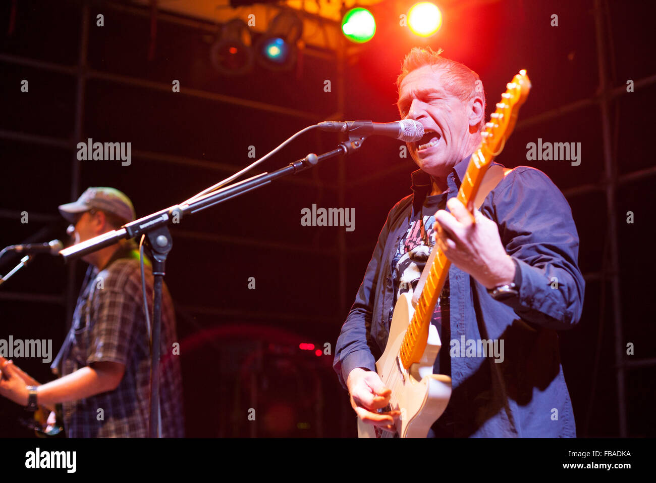 Rockdaddy duo fonctionne à Altstadtfest 2015, Frankfurt (Oder) Banque D'Images