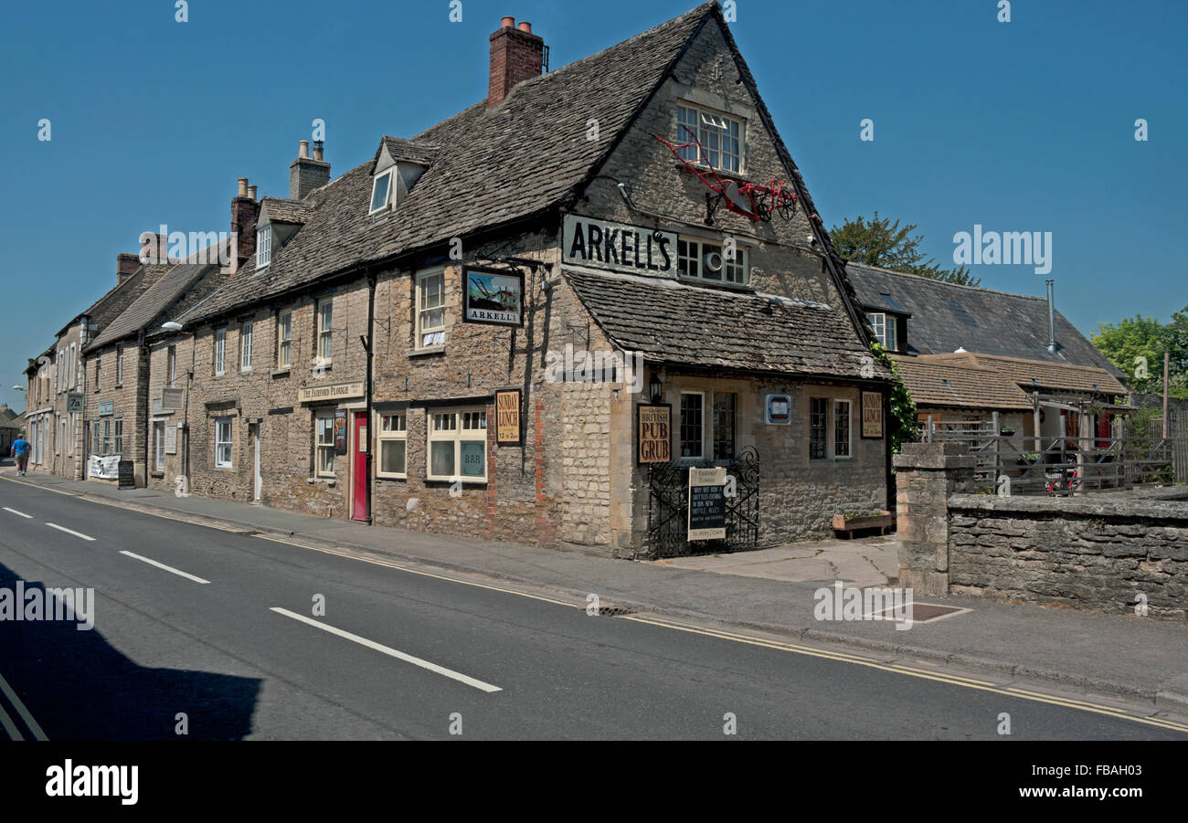 Plough Arkells Pub, Fairford, Gloucestershire, Banque D'Images