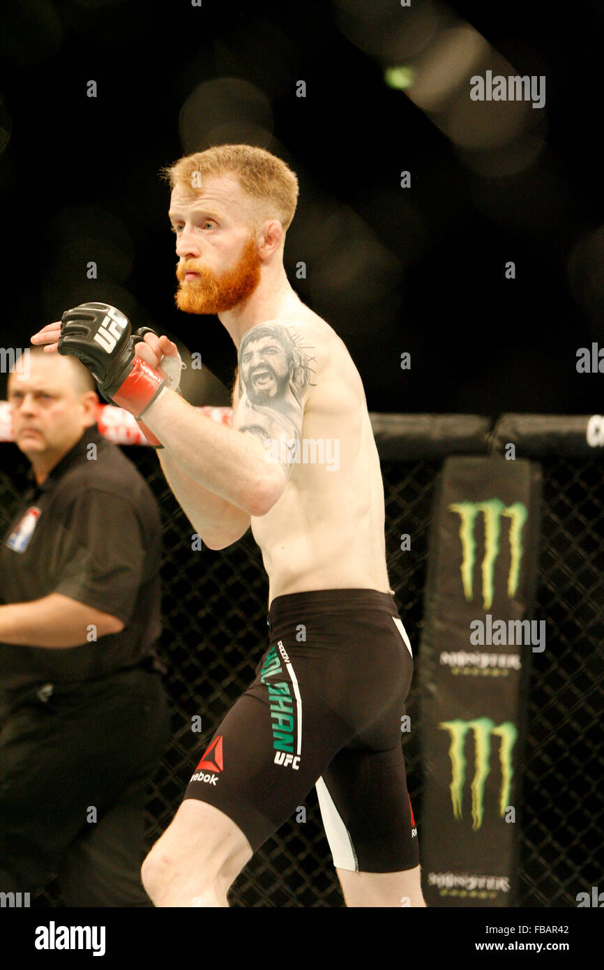 Holohan bat Lee Vaughan de paddy au cours de l'UFC Fight Night 72 : Bisping vs Leites au SSE Hydro le samedi le 18 juillet 2015, Banque D'Images