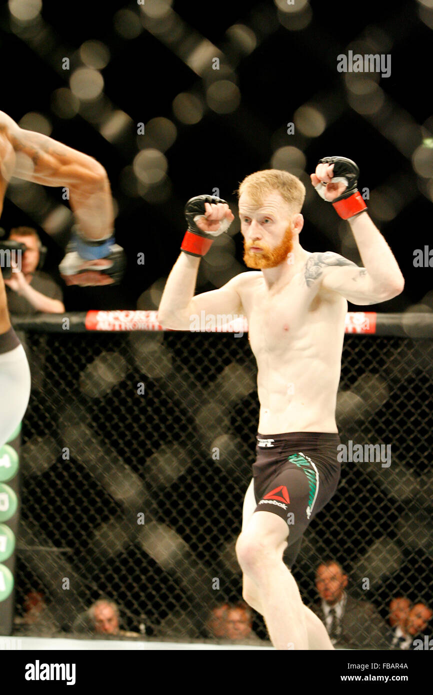 Holohan bat Lee Vaughan de paddy au cours de l'UFC Fight Night 72 : Bisping vs Leites au SSE Hydro le samedi le 18 juillet 2015, Banque D'Images