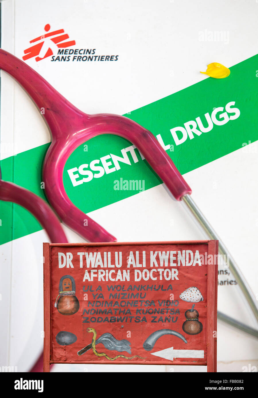 A la mi-janvier 2015, une période de trois jours de pluies excessives portées les inondations sans précédent au petit pays pauvre d'Afrique de Mala Banque D'Images