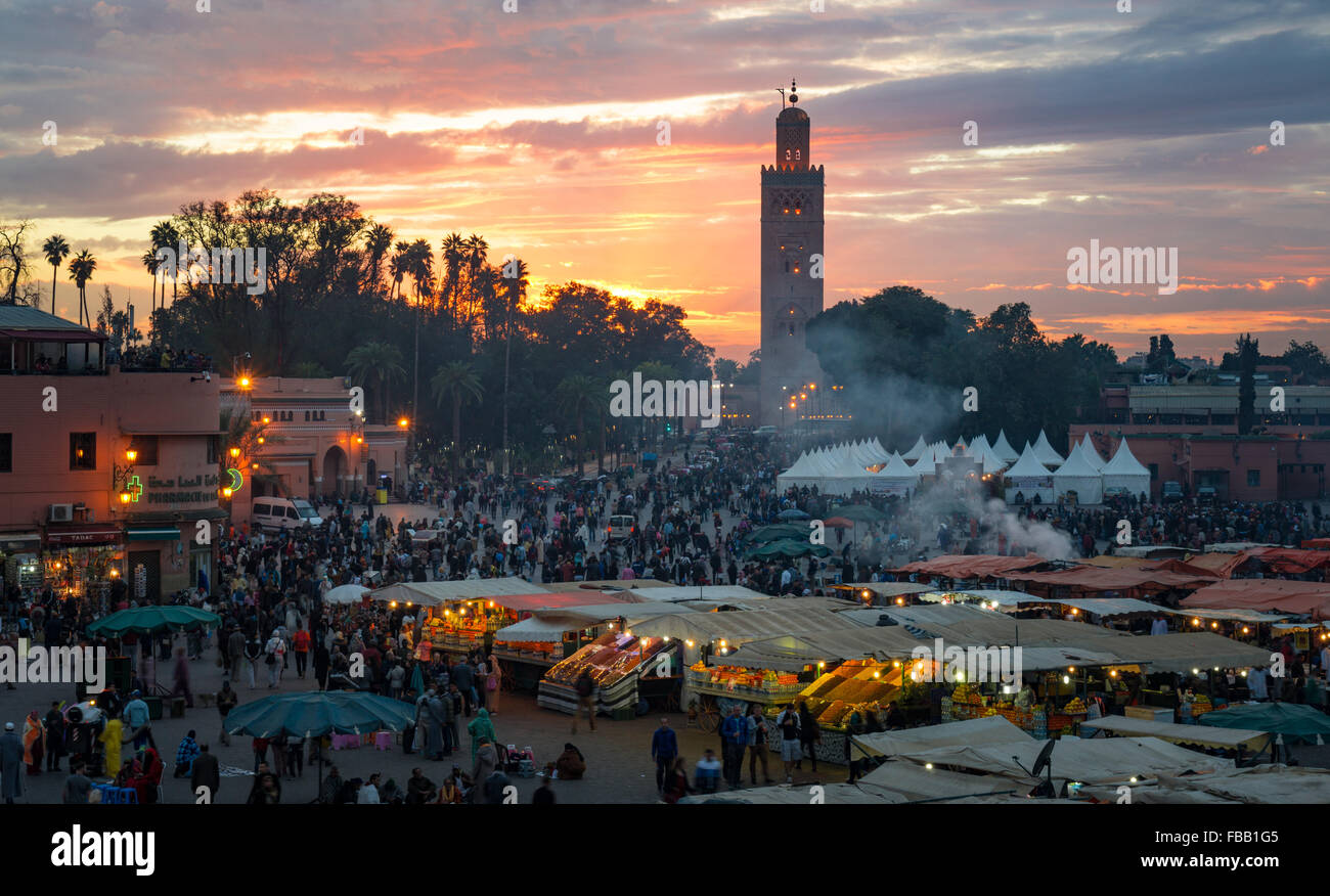 Marrakech sunset Banque de photographies et d'images à haute résolution -  Alamy