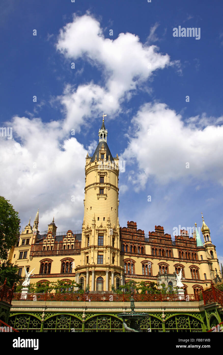 Château Schweriner Schloss Schwerin (état), Mecklembourg-Poméranie-Occidentale, Allemagne Banque D'Images