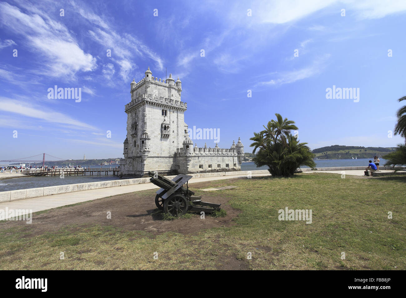 La Tour de Belém (Torre de Belém) ou la tour de St Vincent, Lisbonne, Portugal Banque D'Images
