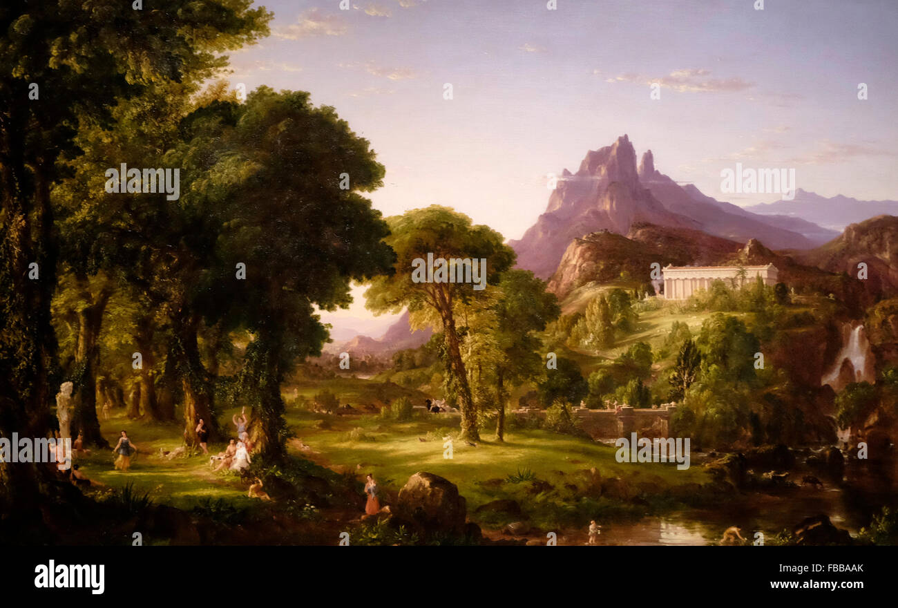 Rêve d'Arcadia - Thomas Cole - circa 1838 Banque D'Images