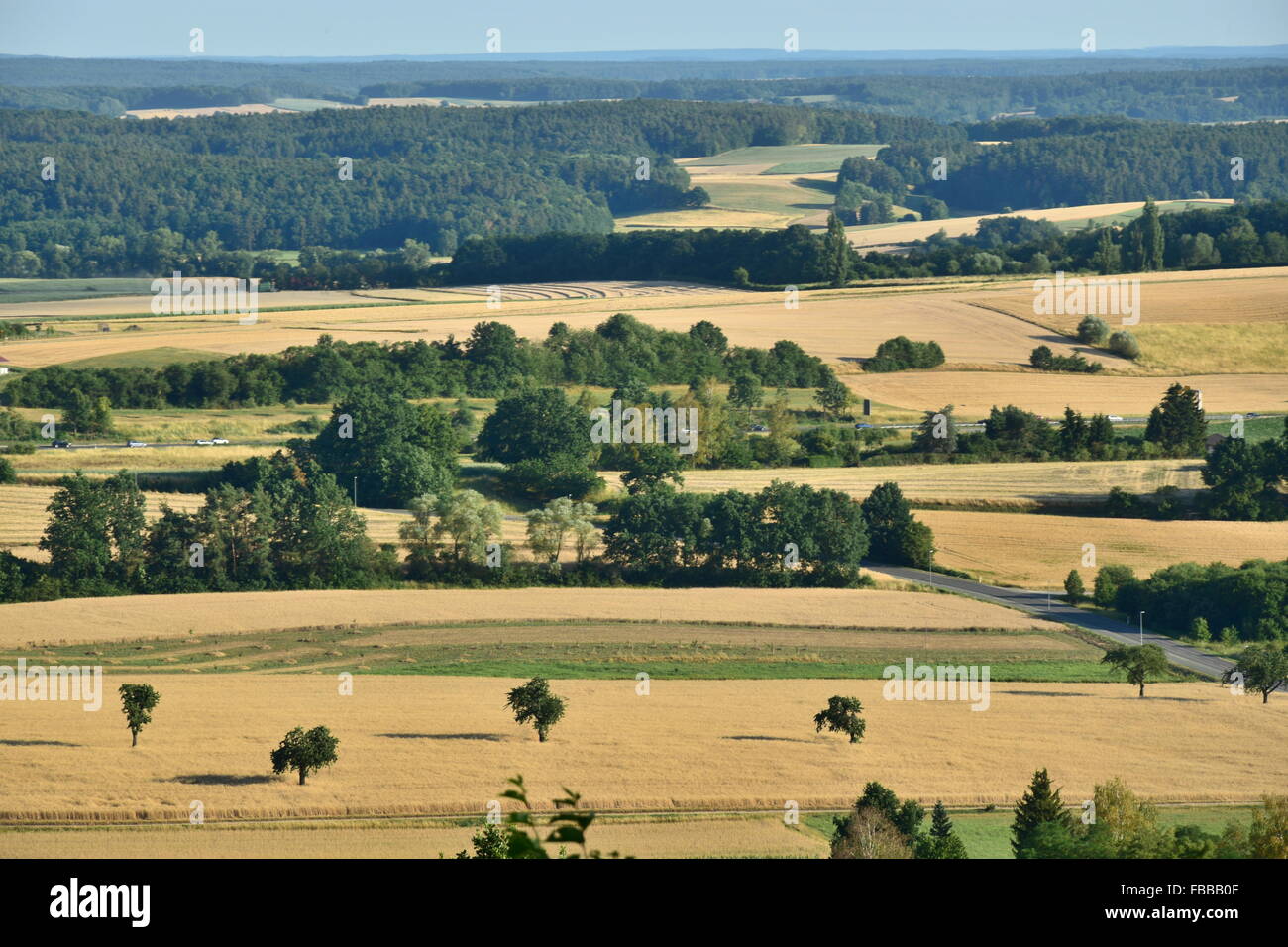 Paysage rural à la fin de l'été Banque D'Images