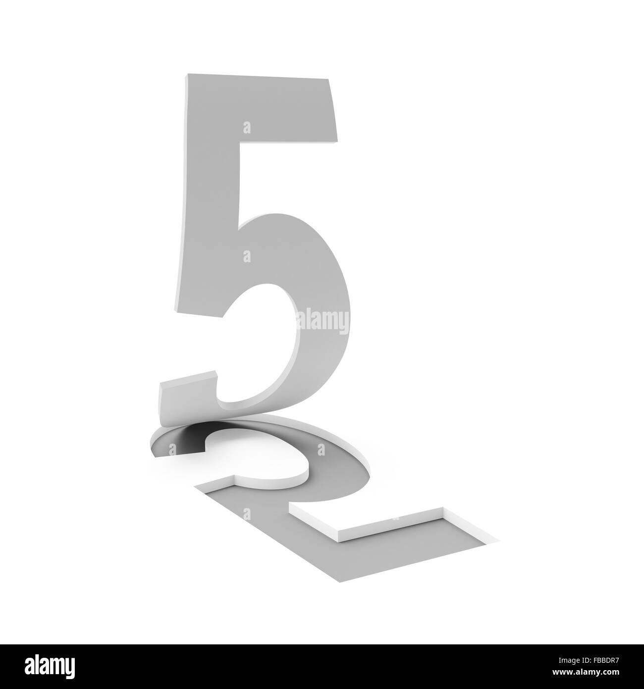Numéro cinq, 3D render Banque D'Images