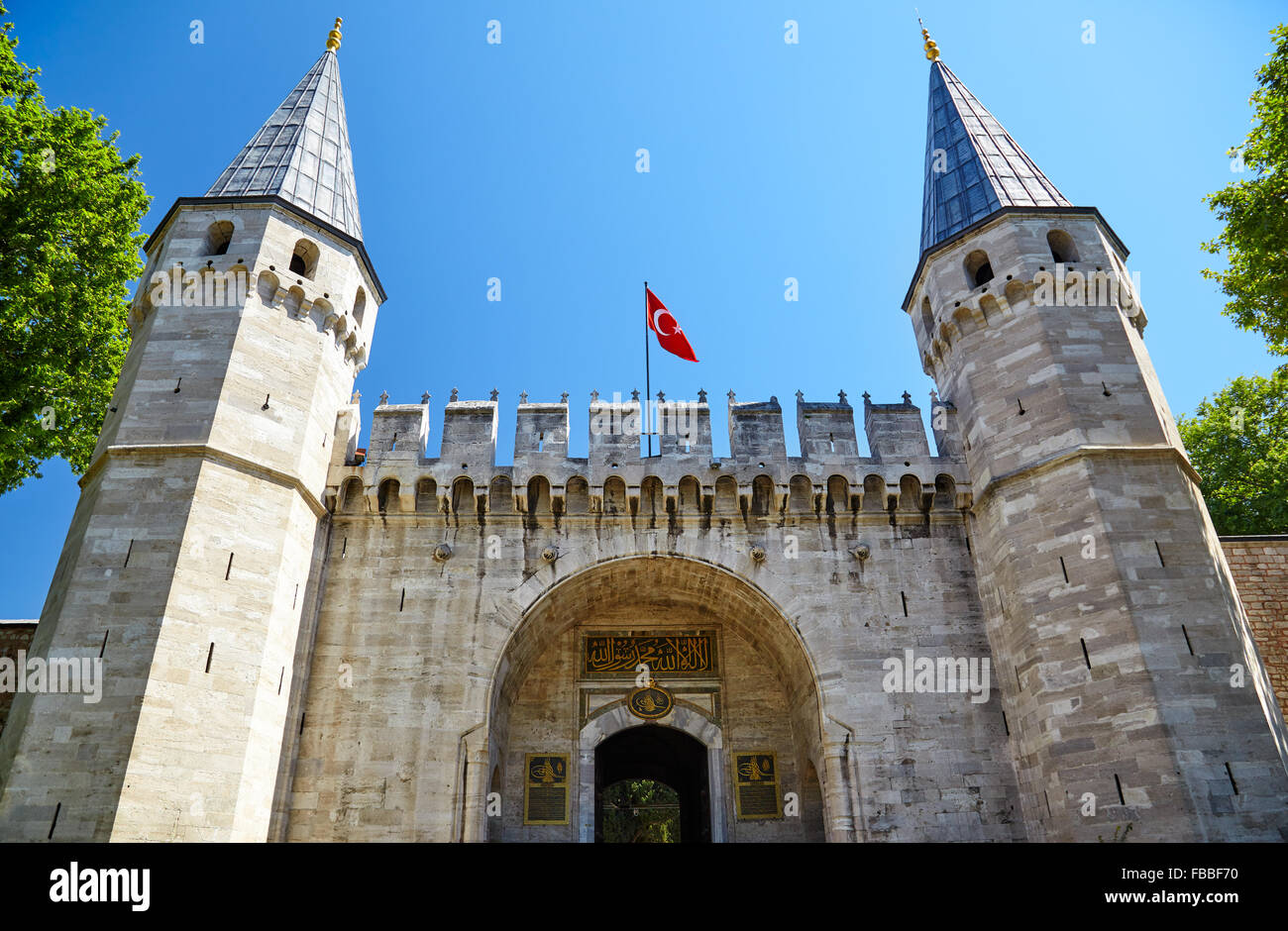 Le Palais de Topkapi, Porte de salutation, Istanbul, Turquie Banque D'Images