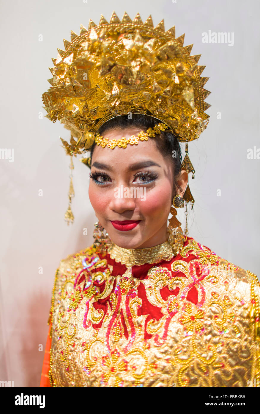 Thai Thai traditionnel à la robe salon des vacances 2016 à Utrecht, aux Pays-Bas Banque D'Images