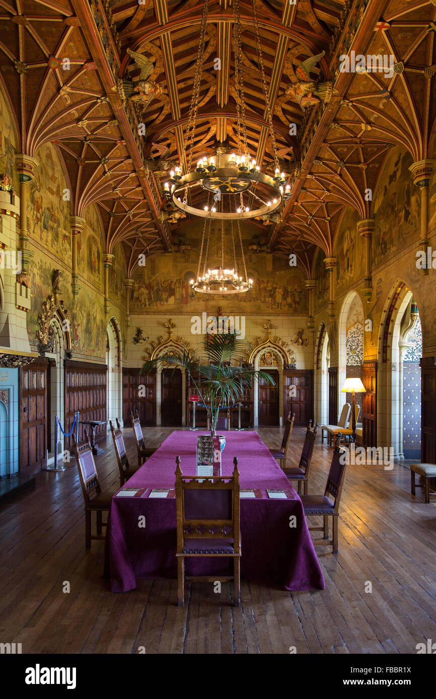 À l'intérieur de l'aire principale, du château de Cardiff. (Welsh : Castell Caerdydd) Banque D'Images
